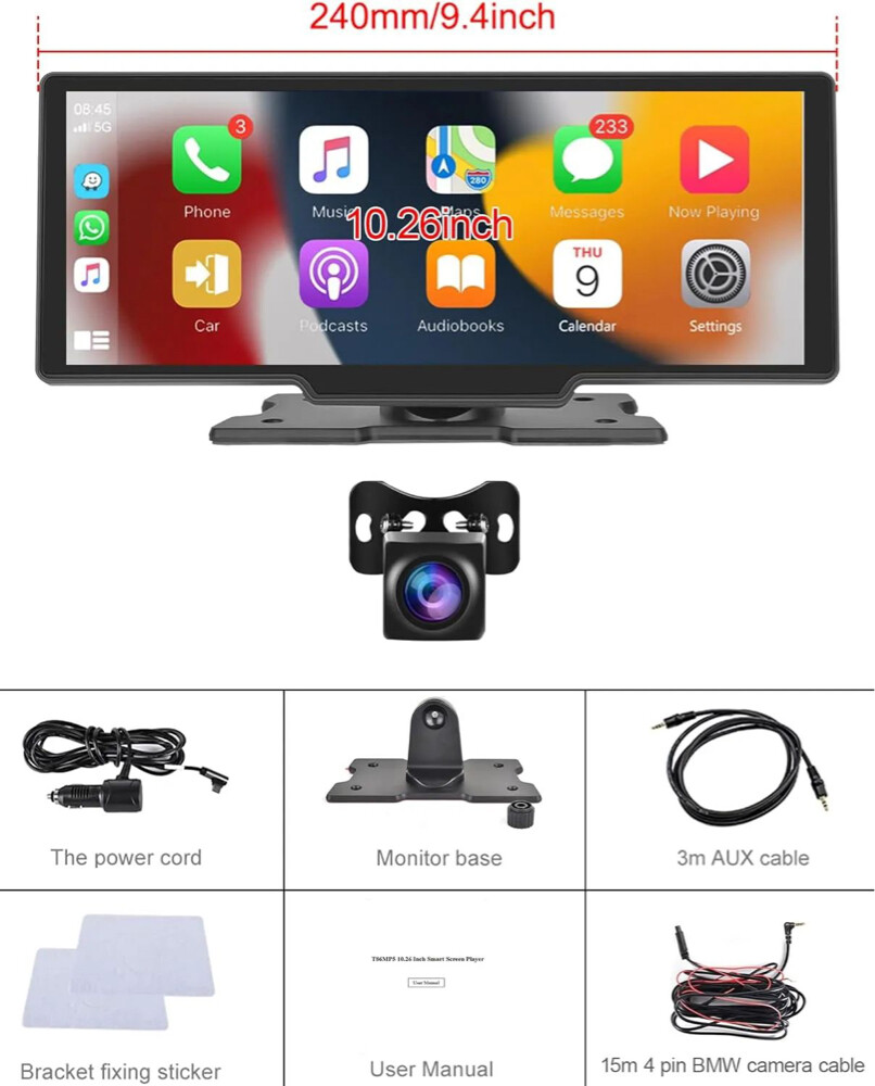 Car screen with GPS, and camera - 4