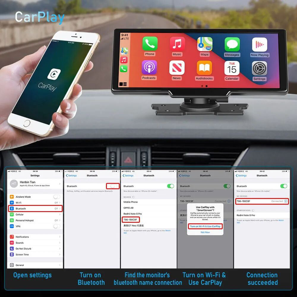 Car screen with GPS, and camera - 6