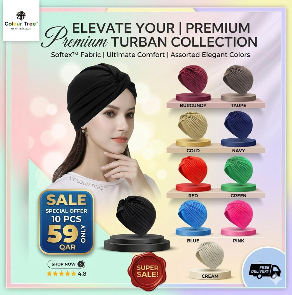 Ladies turban 10 pcs - 1