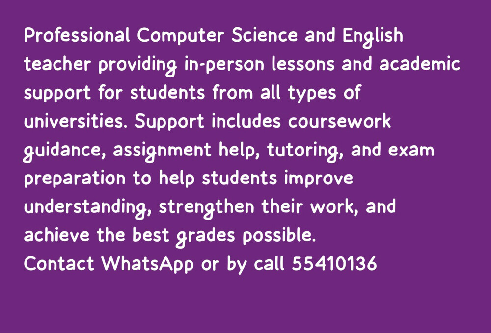 Computer and English teacher  - 1