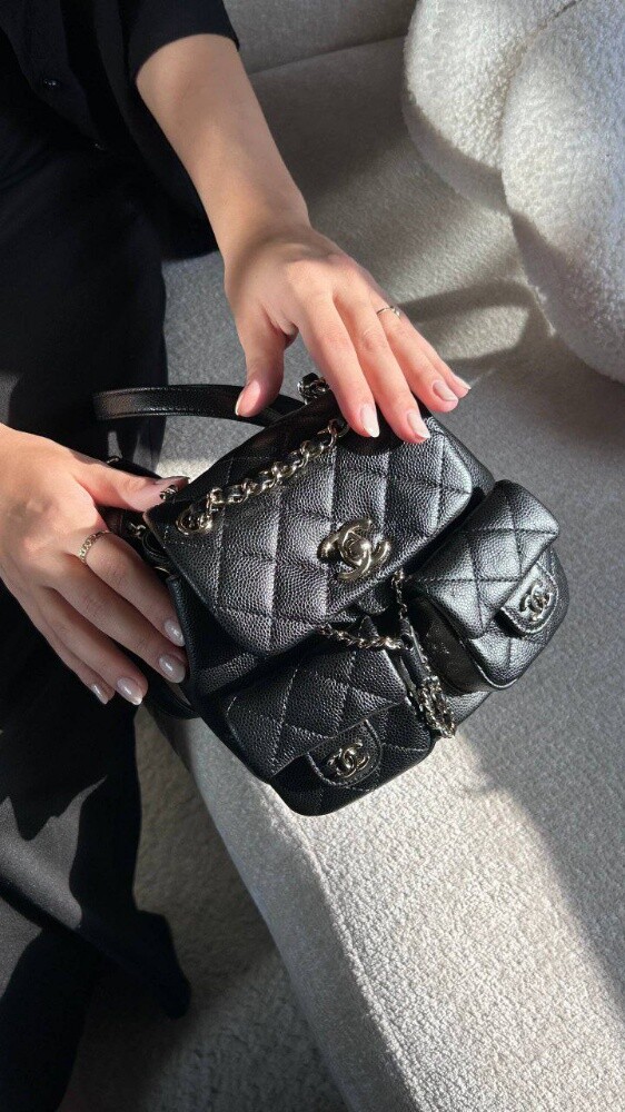 Coco Shiny Caviar Quilted Small D - 2