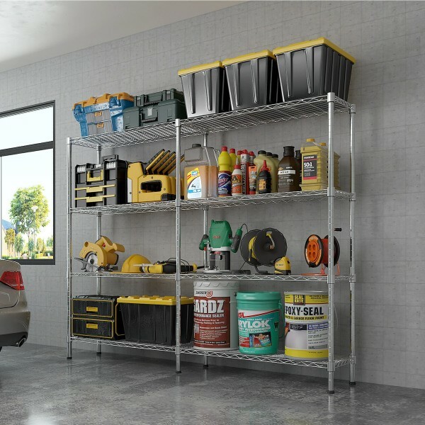 4-Tier Adjustable SS Storage Rack - 4