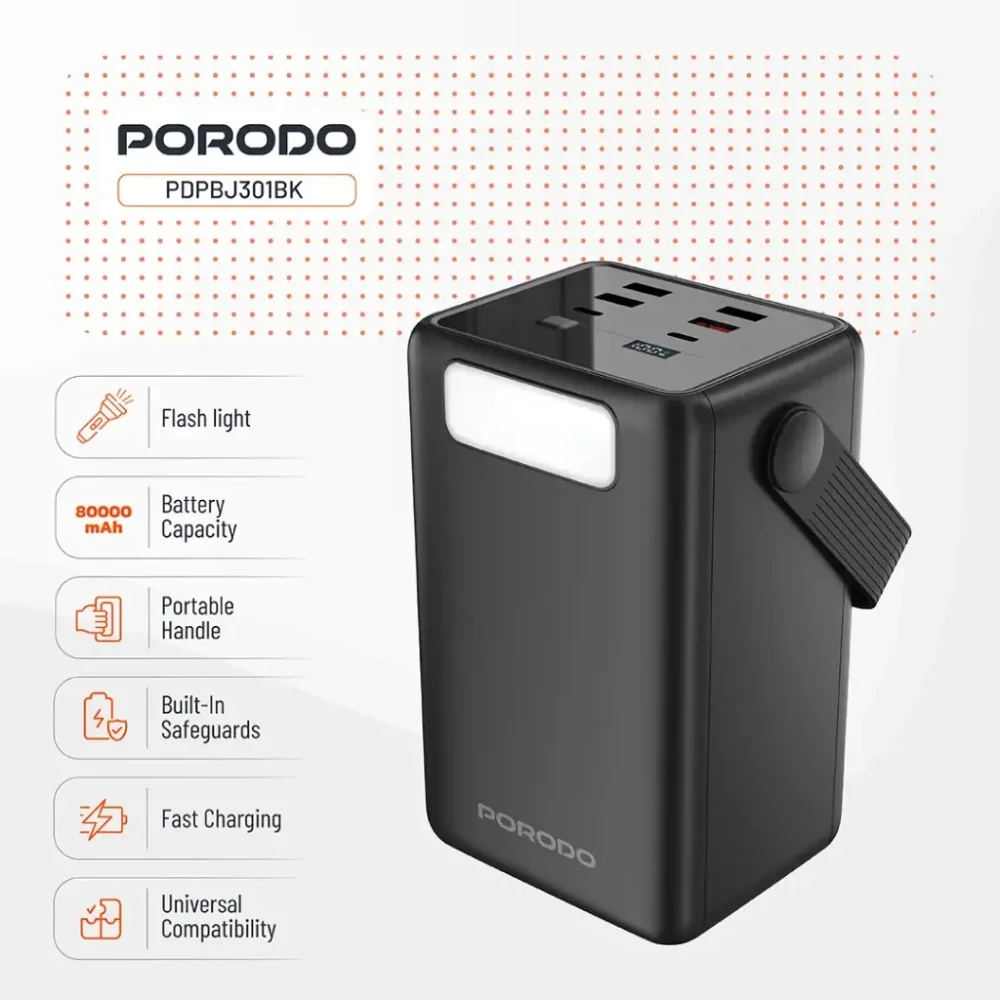 Porodo Lara Power Bank 80,000mAh - 3