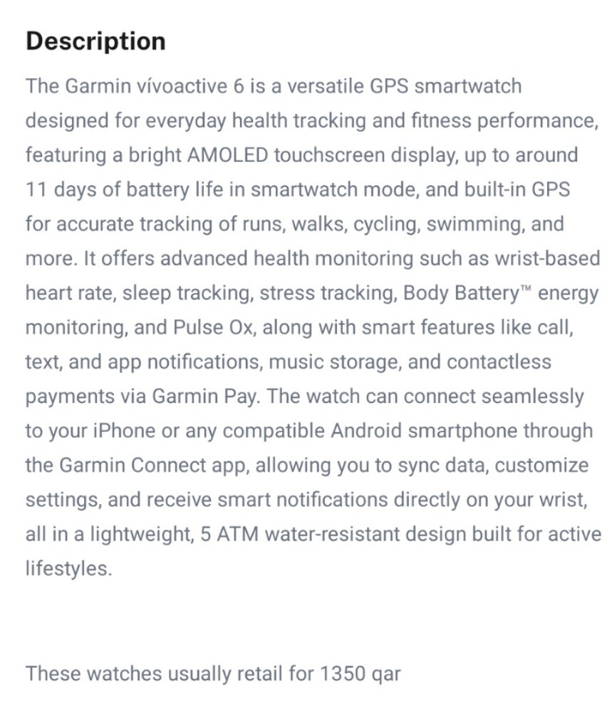 Garmin smart watch for seal - 1