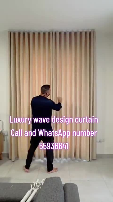 wave design curtain - 1