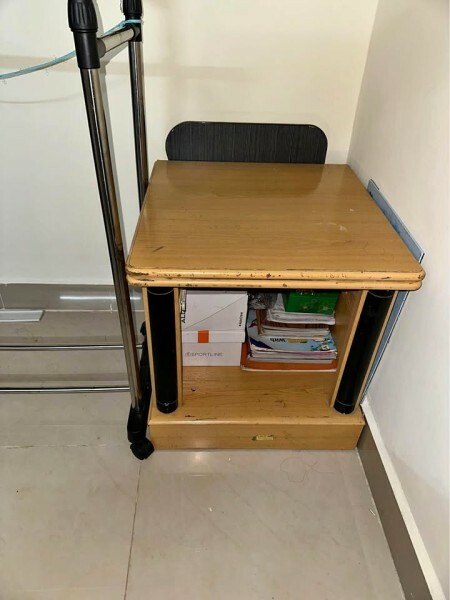 Small Wooden Table with Storage - 1