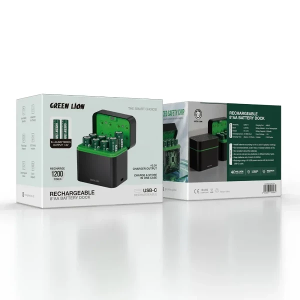 Green Lion Rechargeable 8AA Batter - 5