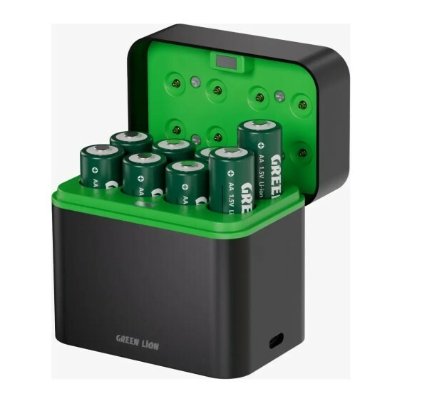 Green Lion Rechargeable 8AA Batter - 1