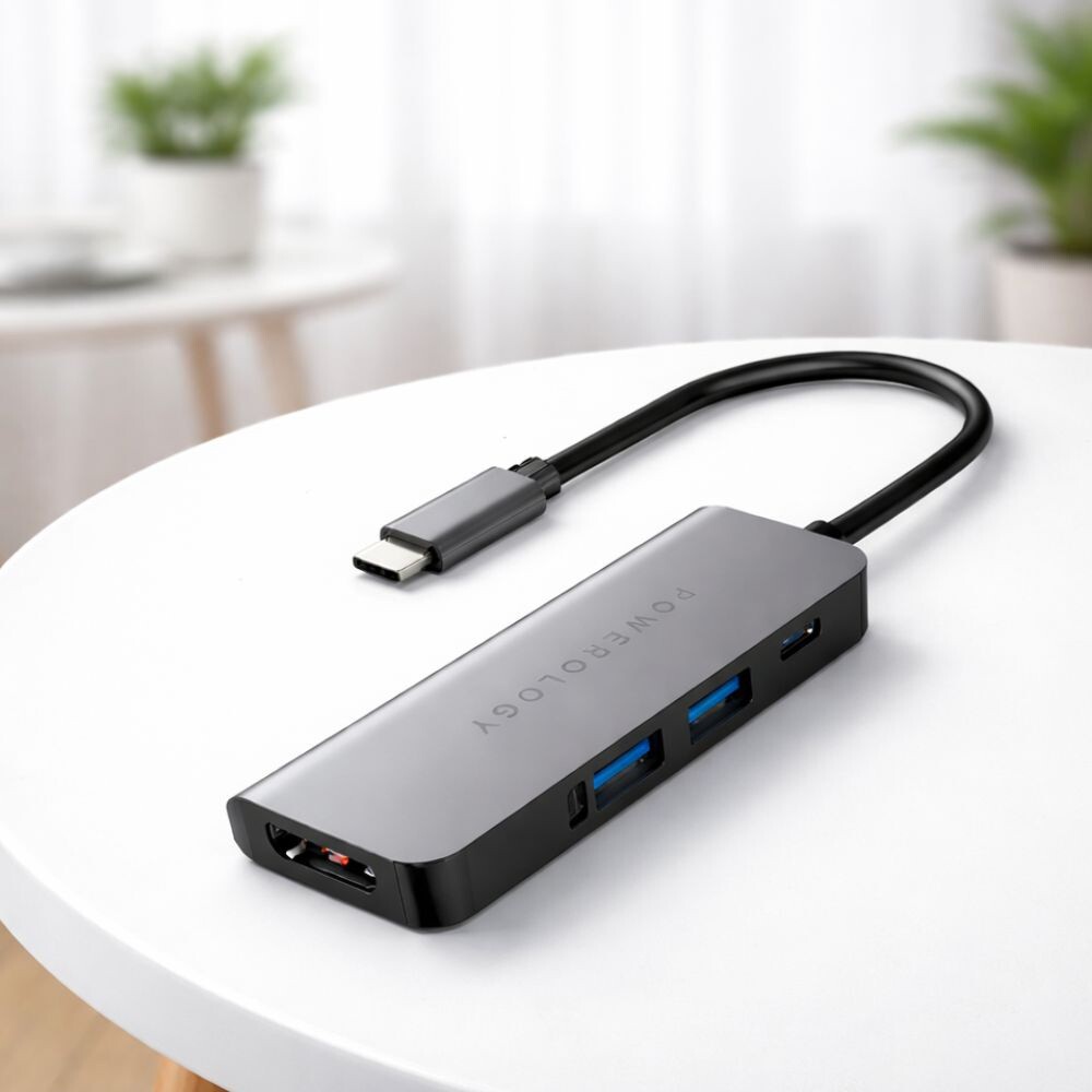 Powerology 4 in 1 USB-C Hub - 1