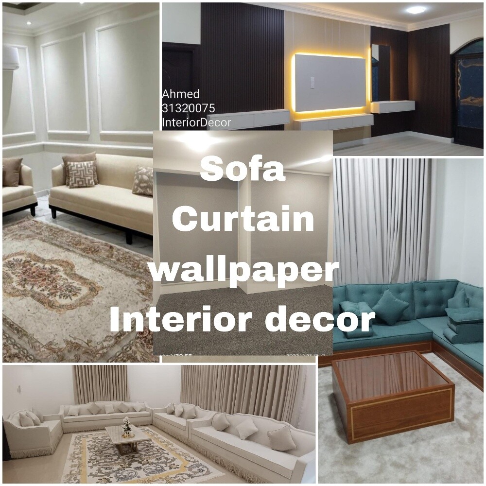 Sofa Curtain wallpaper tv cabinet - 1