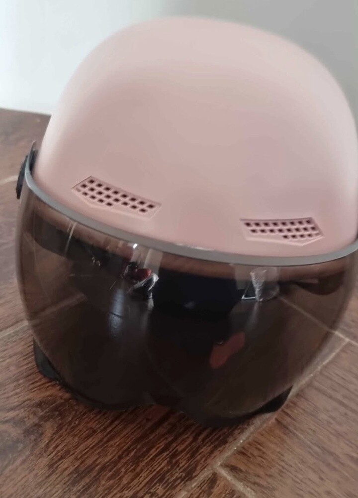 Matte Pink Open-Face Helmet - 6