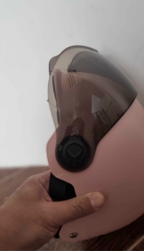 Matte Pink Open-Face Helmet - 5