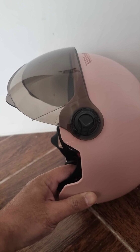 Matte Pink Open-Face Helmet - 4