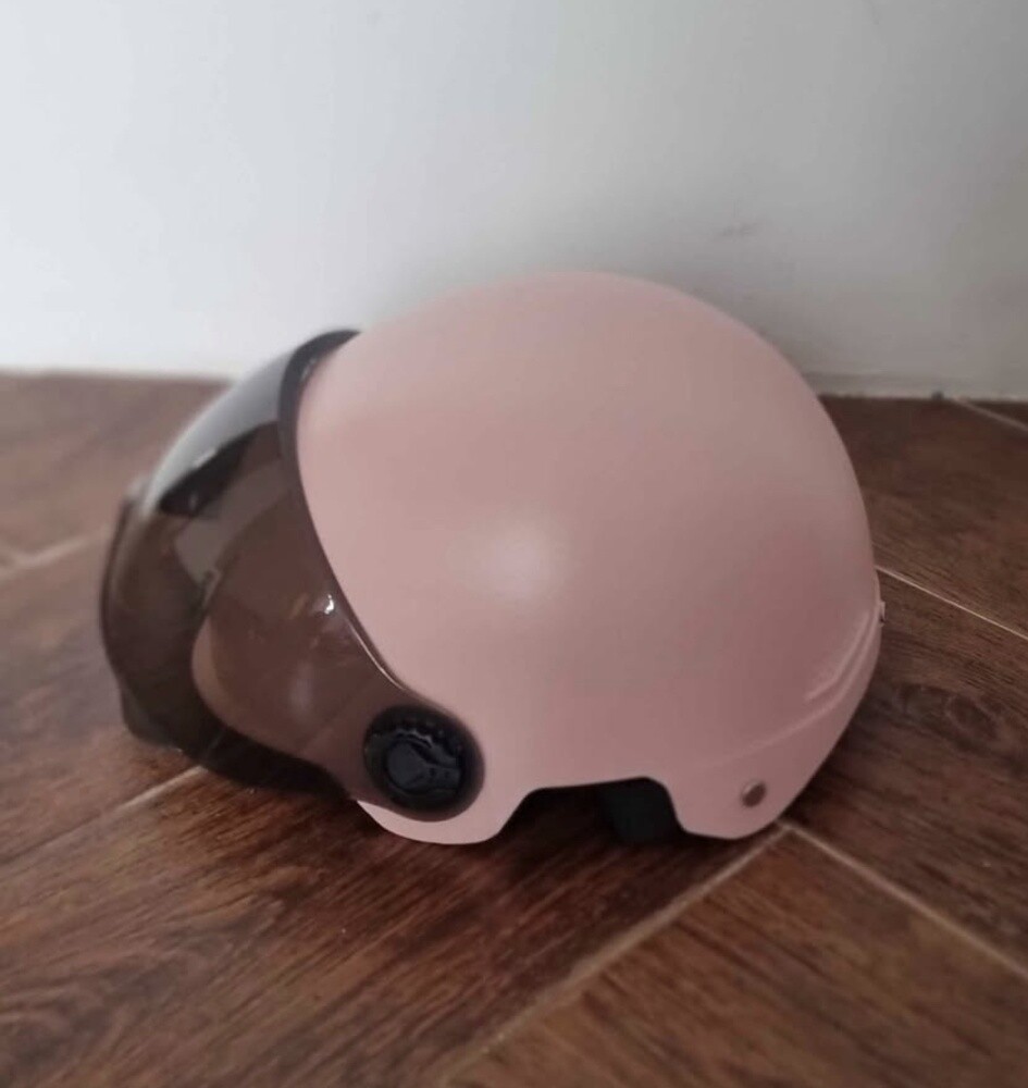 Matte Pink Open-Face Helmet - 1