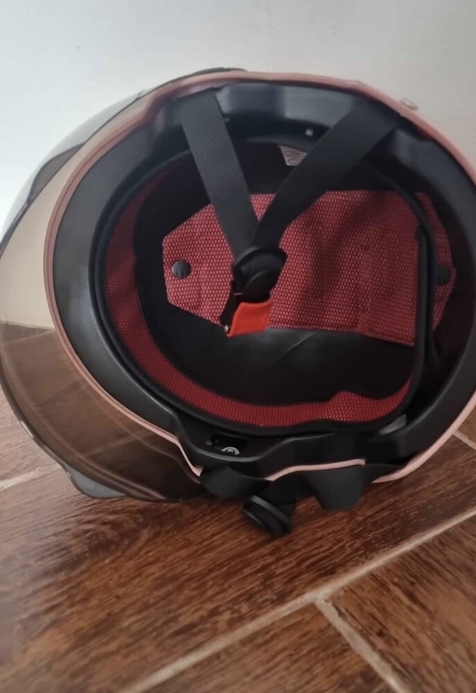 Matte Pink Open-Face Helmet - 3