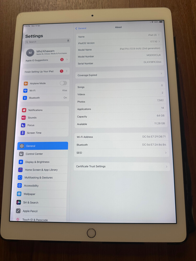 iPad pro 12.9 inch 64GB - 1