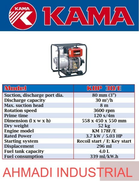 Water Pump KDP30 KAMA 3'' MANUAL - 2