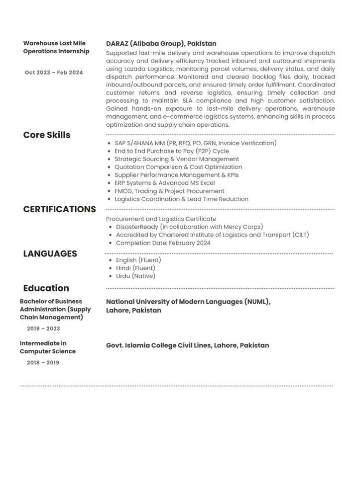 Procurement & Supply Chain - 2