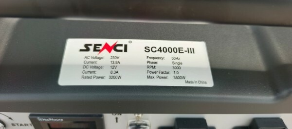 SENCI GENERATOR SC4000E-III-3.2KW- - 2