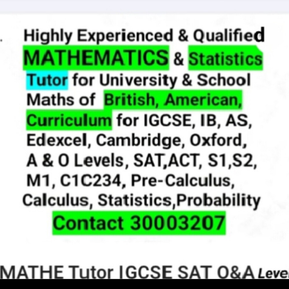 MATH,Stats Tutor British American - 1