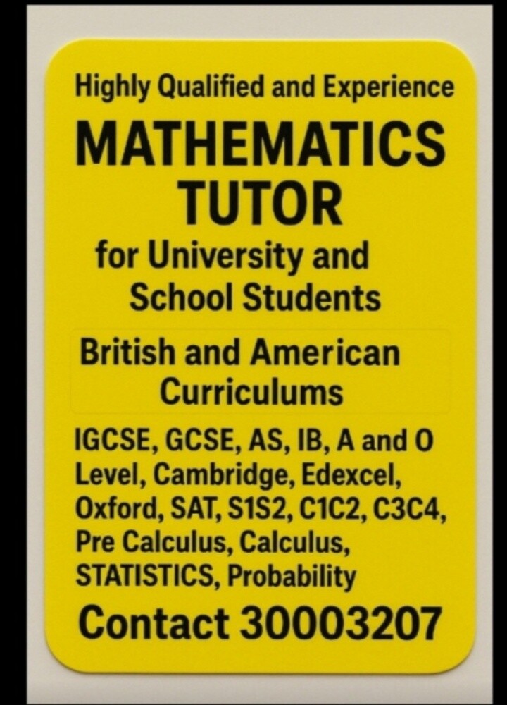 MATH,Stats Tutor British American - 2