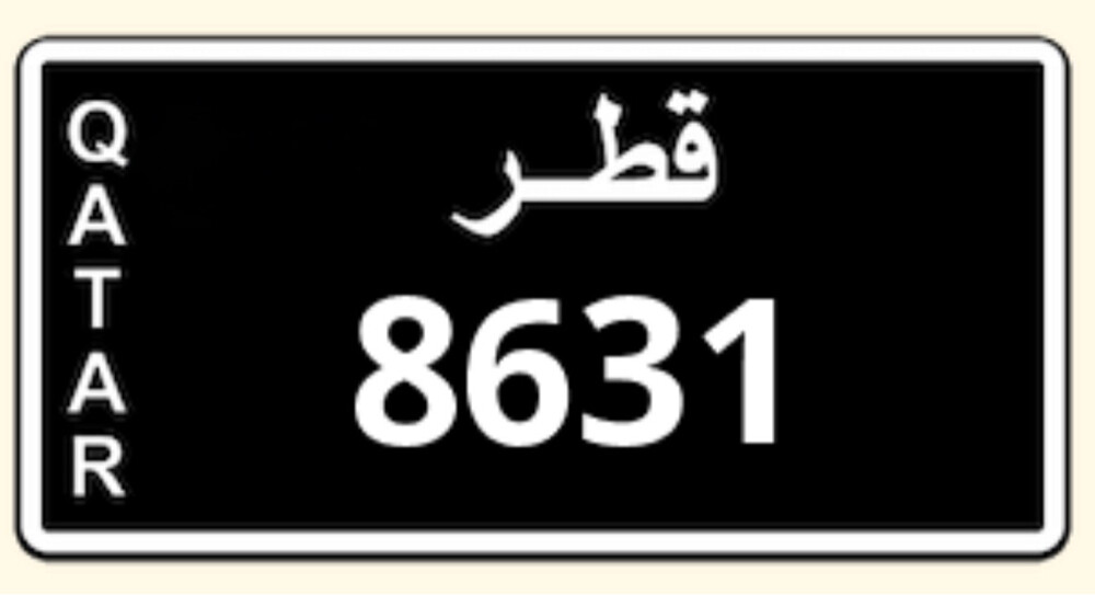  black plate number 8631 - 1