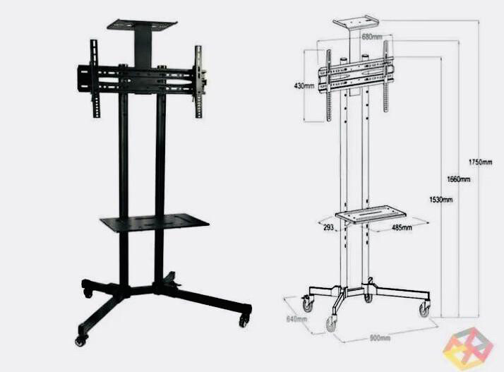 Tv stand with trolly - 2