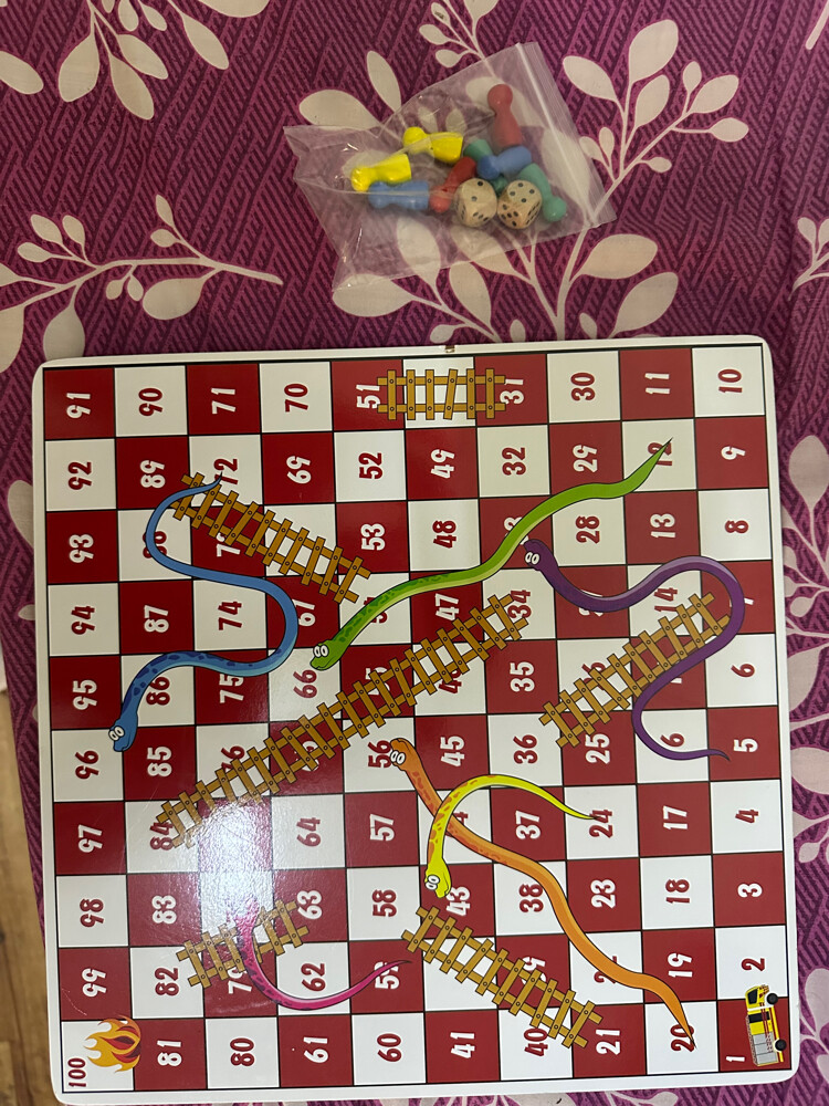snake and ladder wooden cardboard - 3
