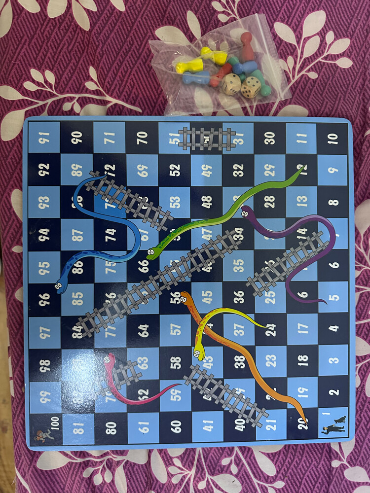 snake and ladder wooden cardboard - 2