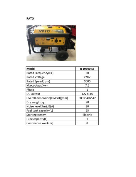 RATO inverter generator, 7000W - 3