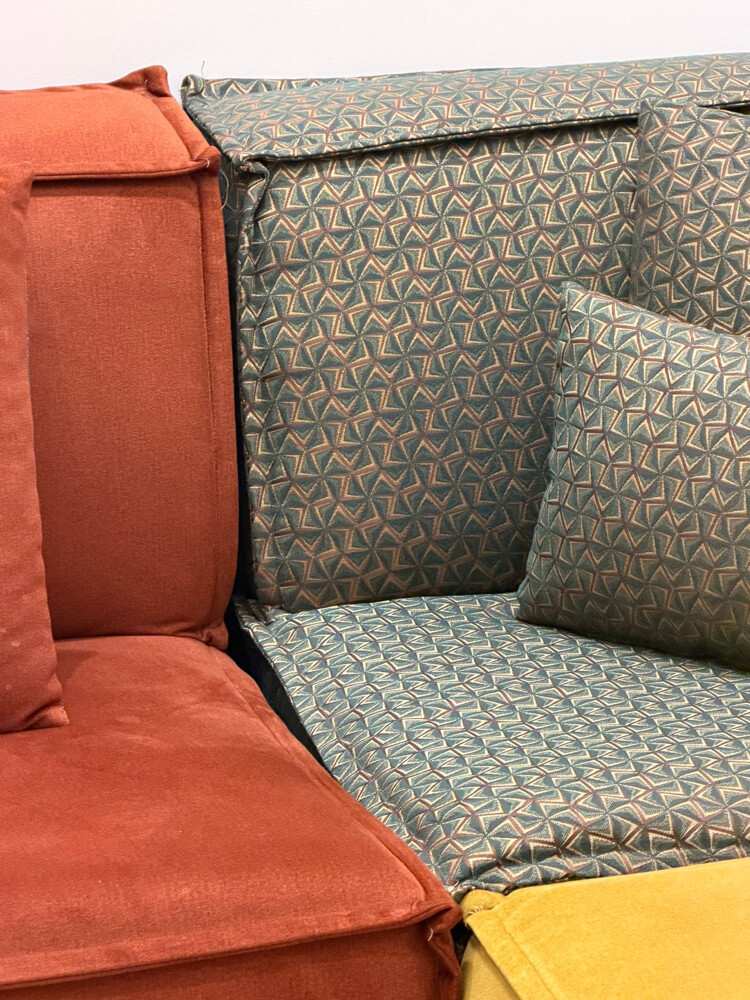 L shaped sofa with 2 coffee tables - 4