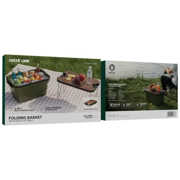 GreenLion Folding Basket with Table - 4