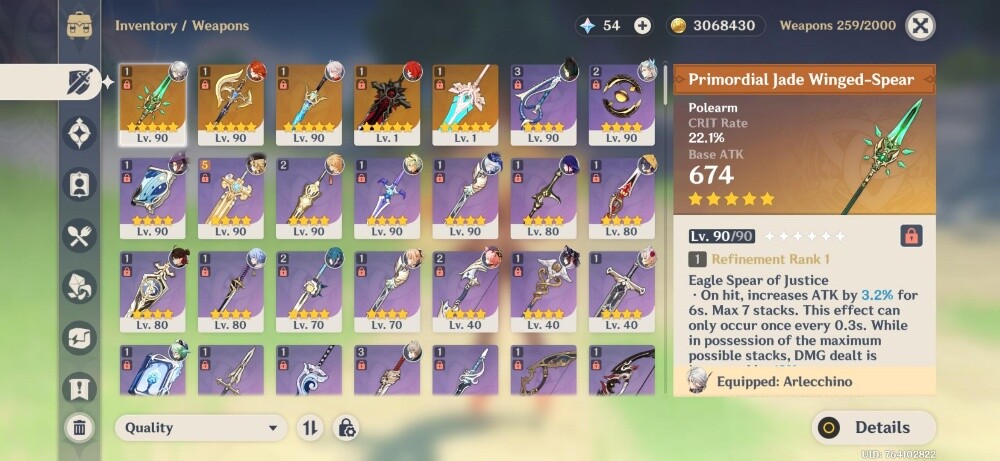 Genshin Impact Account for Sale - 6