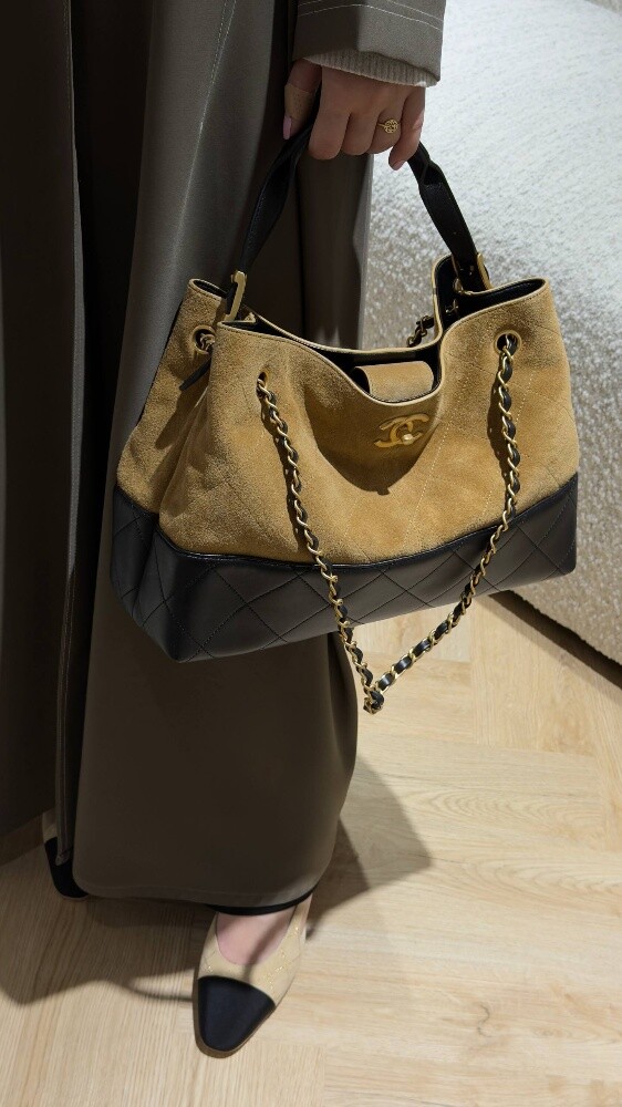 COCO Small Hobo Bag Brown Suede And - 3