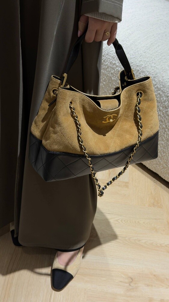 COCO Small Hobo Bag Brown Suede And - 4