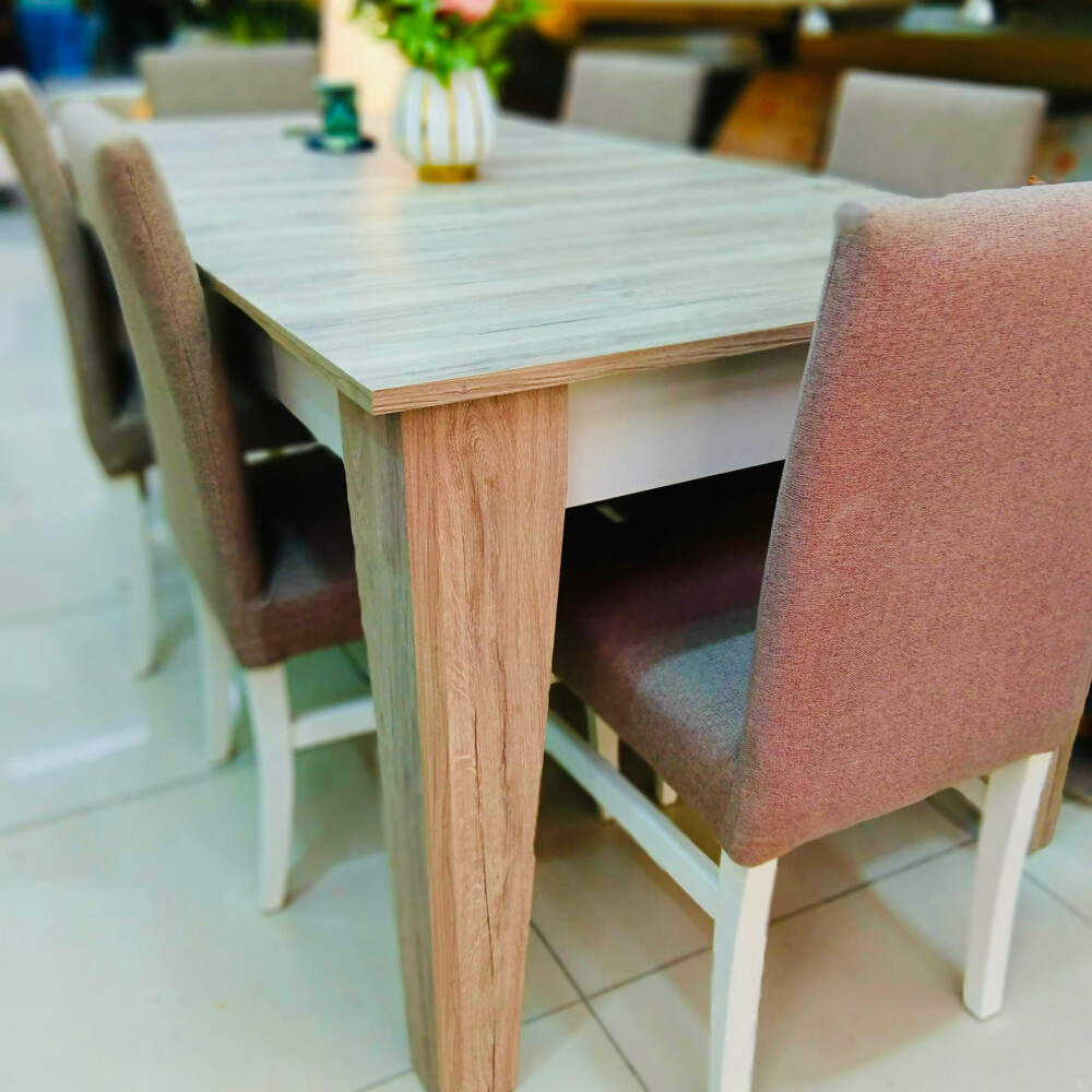 6-chair dining table. - 2