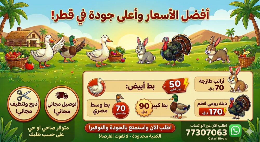 بط وديك رومي وأرانب  - 1