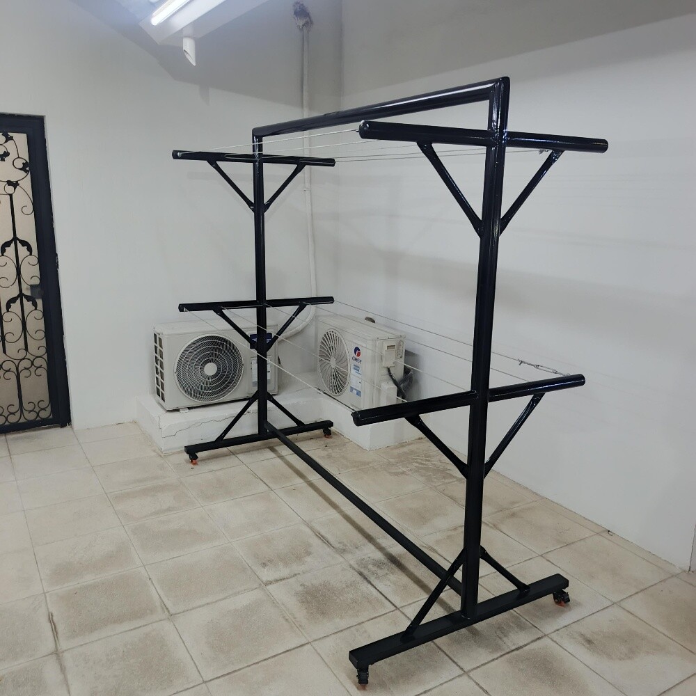 1Portable clothes drying rack with - 1
