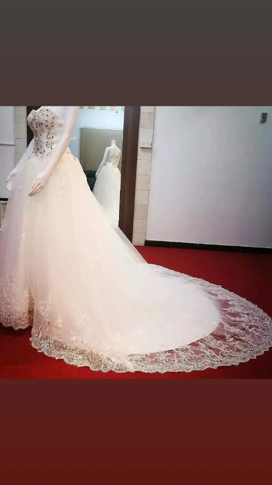 فستان زفاف للإيجار، يشمل الطرحة و - 1