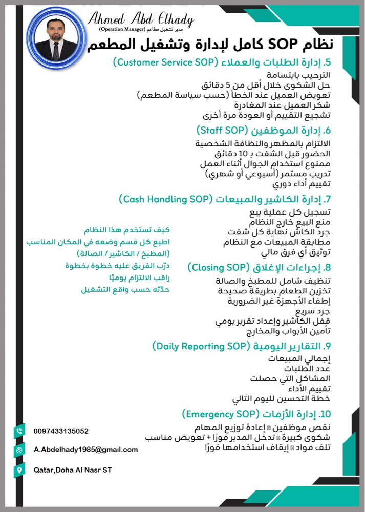 مدير مطعم  - 17