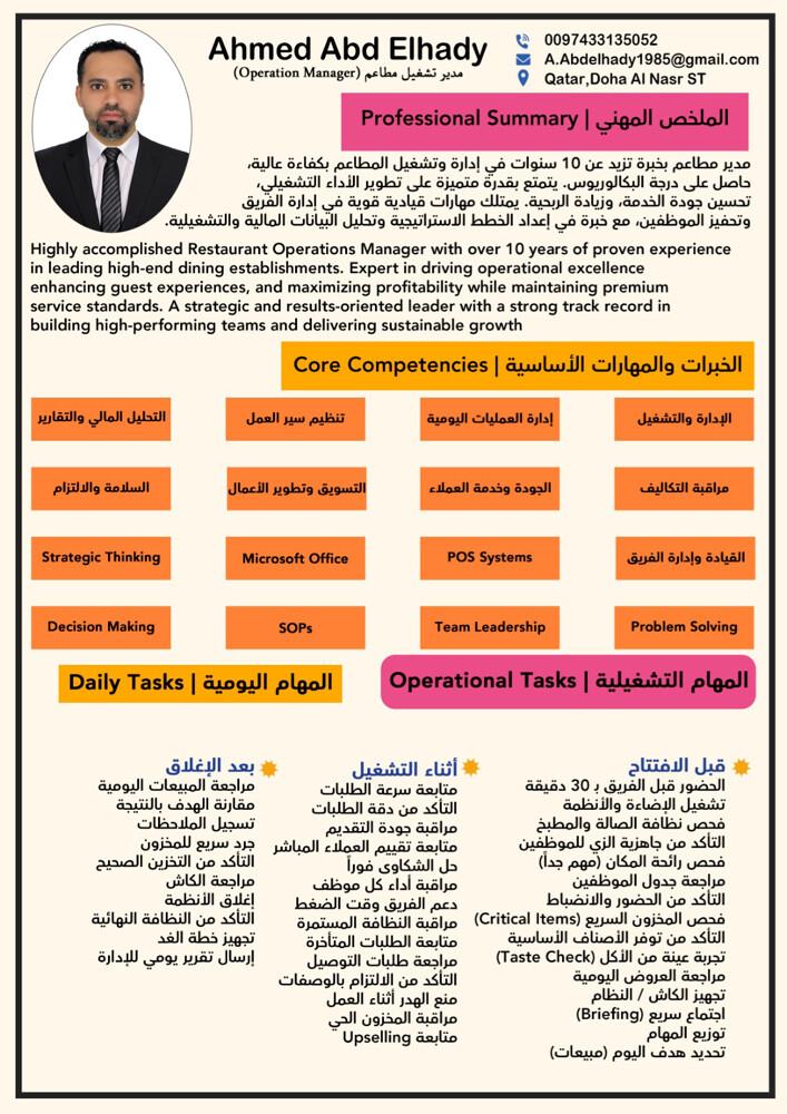 مدير مطعم  - 2