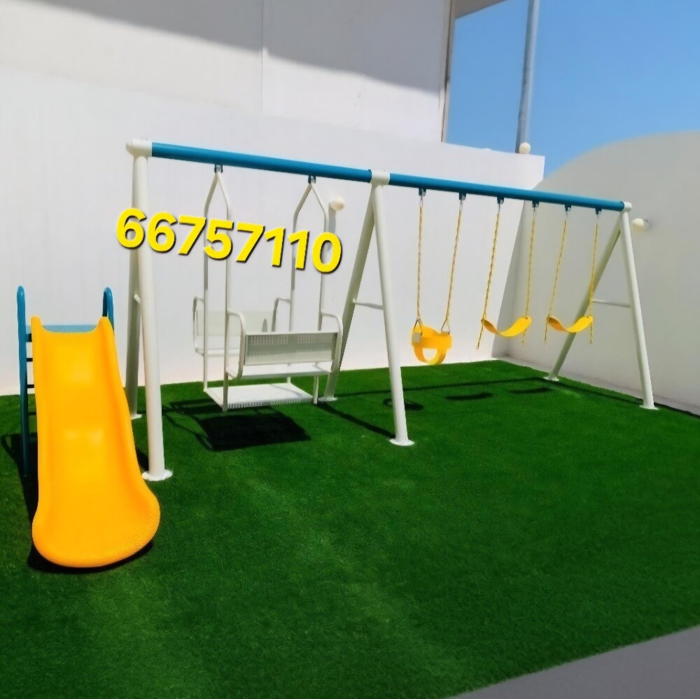 swing with slide for kids. - 1