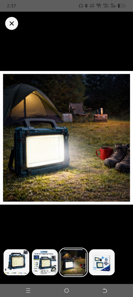 Deepking 200W Solar Light-6 battery - 3