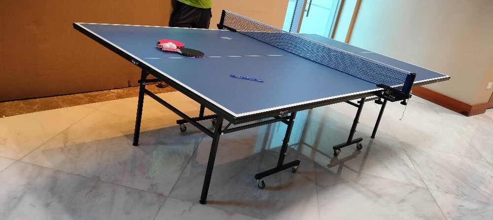 tennis table with racket and ball - 2