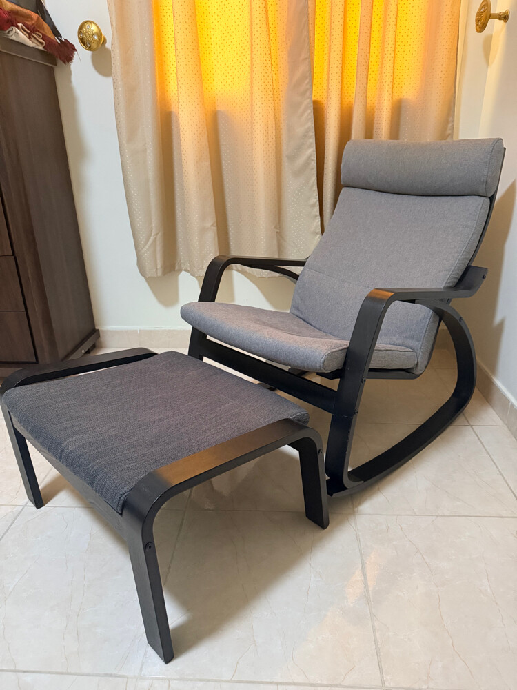 Rocking chair + Footstool - 3