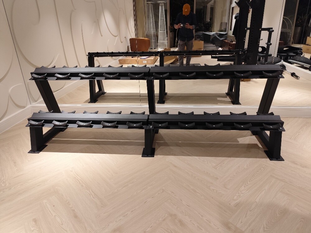 dumbbells with rack - 4
