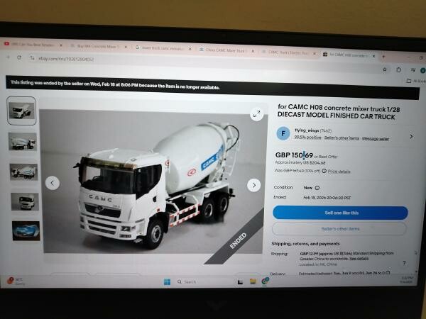 Camc mixer truck model delivery - 1