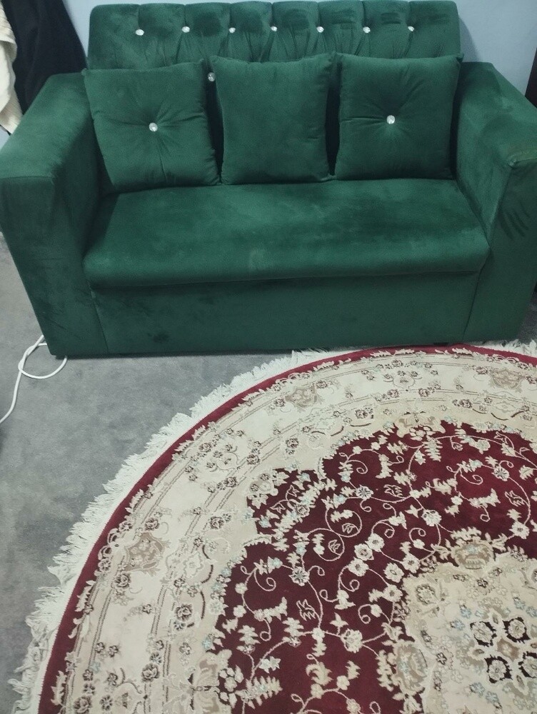 sofa set dark green color - 3
