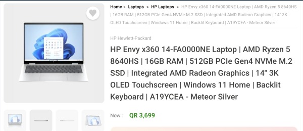 HP Envy x360 Ryzen 5 / 16GB / 512G - 6
