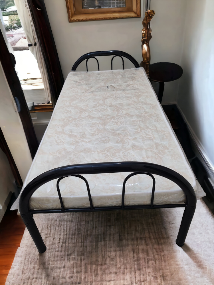 New single Wooden bed , Mattress - 16